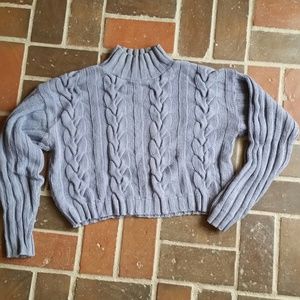 Chunky Cabled Turtleneck Sweater